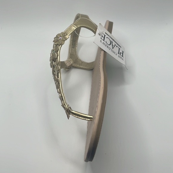 Girls Gold Glitter Flower Sandals – Size 1 (NWT) - Picture 4 of 9